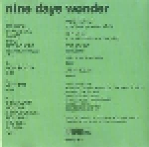 Nine Days' Wonder: Nine Days Wonder (CD) - Bild 4