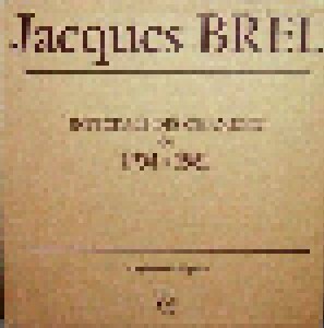 Jacques Brel: Intégrale Des Chansons De 1954 À 1962 (5-LP) - Bild 1