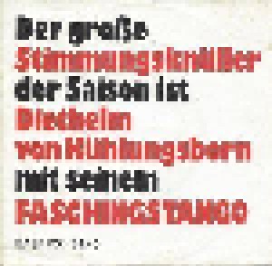 Cover - Diethelm von Kühlungsborn: Faschingstango