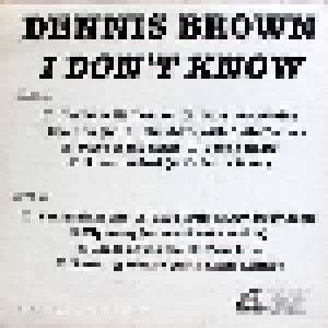 Dennis Brown: I Don't Know (LP) - Bild 2
