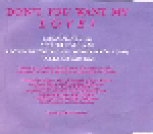 Jomanda: Don't You Want My Love? (Single-CD) - Bild 3