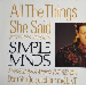 Simple Minds: All The Things She Said (12") - Bild 1