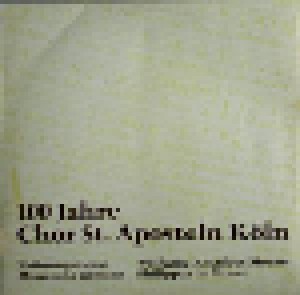Cover - Tomás Luis de Victoria: 100 Jahre Chor St. Aposteln Köln