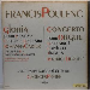 Cover - Francis Poulenc: Gloria Pour Soprano Et Orchestre / Concerto Pour Orgue, Orchestre À Cordes Et Timbales