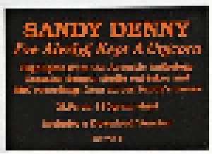 The Sandy Denny & The Strawbs + Sandy Denny + Fairport Convention + Fotheringay + Bunch: I've Always Kept A Unicorn - The Acoustic Sandy Denny (Split-2-LP) - Bild 3