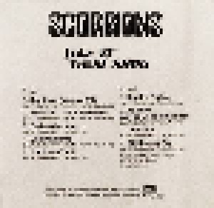 Scorpions: Love At First Sting (Tape) - Bild 3
