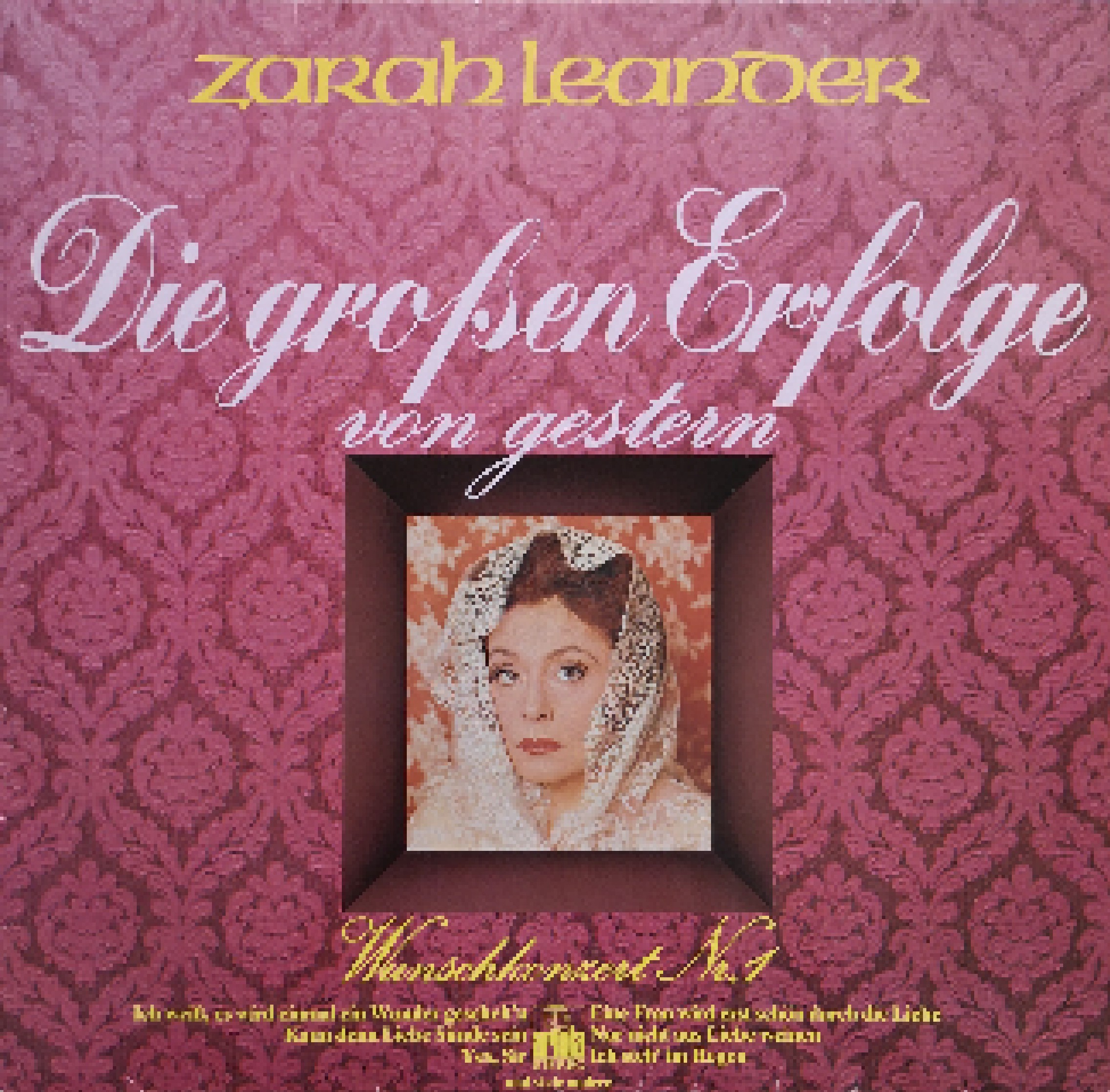 Die Grossen Erfolge Von Gestern Lp 1976 Compilation Von Zarah Leander