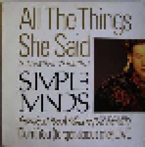 Simple Minds: All The Things She Said (12") - Bild 1