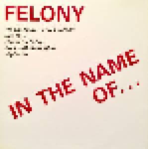 Cover - Felony: In The Name Of Rock-N-Roll