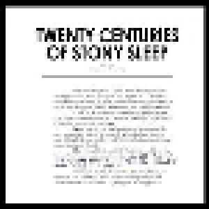 Twenty Centuries Of Stony Sleep - Cover
