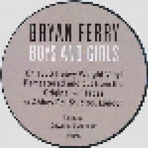 Bryan Ferry: Boys And Girls (LP) - Bild 7
