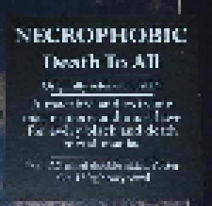 Necrophobic: Death To All (LP) - Bild 2