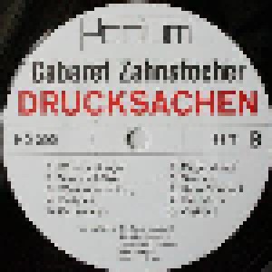 Cabaret Zahnstocher: Drucksachen (LP) - Bild 4