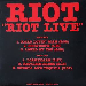 Riot: Riot Live (Promo-12") - Bild 1