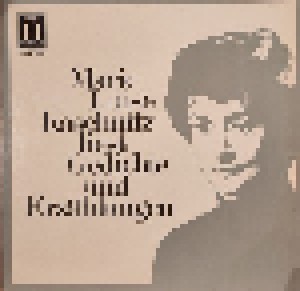 Cover - Marie Luise Kaschnitz: Liest Gedichte Und Erzählungen