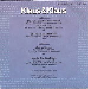 Klaus & Klaus: Klaus & Klaus (Amiga Quartett) (7") - Bild 2