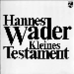Cover - Hannes Wader: Kleines Testament