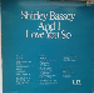 Shirley Bassey: And I Love You So (LP) - Bild 2
