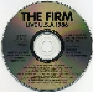 The Firm: Live U.S.A. - 1986 (CD) - Bild 3