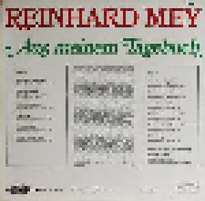 Reinhard Mey: Aus Meinem Tagebuch (LP) - Bild 2