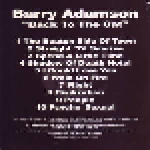 Barry Adamson: Back To The Cat (Promo-CD-R) - Bild 2