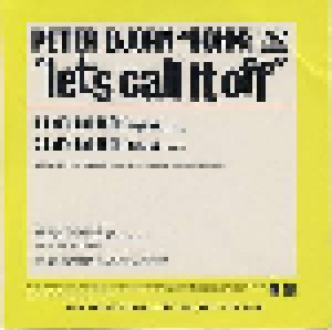 Peter Bjorn And John: Let's Call It Off (Promo-Single-CD) - Bild 2