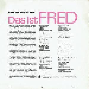 Fred Frohberg: Das Ist Fred - Ein Fred Frohberg-Porträt (LP) - Bild 2