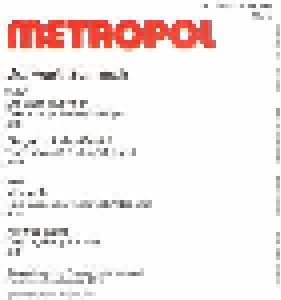 Metropol: Metropol (Amiga Quartett) (7") - Bild 2
