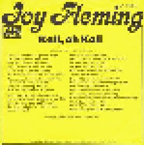 Joy Fleming: Kall, Oh Kall (7") - Bild 2