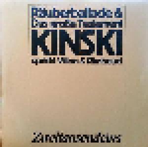 Cover - Klaus Kinski: Kinski Spricht Villon Und Rimbaud 3