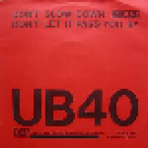 Cover - UB40: Don't Slow Down