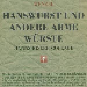 Cover - Wenzel: Hanswurst Und Andere Arme Würste - Hanns-Eisler-Collage
