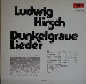 Ludwig Hirsch: Dunkelgraue Lieder (LP) - Bild 2