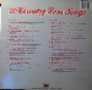 20 Country Love Songs (LP) - Bild 2