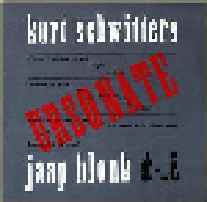 Cover - Jaap Blonk: Kurt Schwitters - Ursonate
