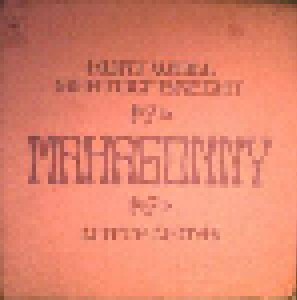 Cover - Kurt Weill: Mahagonny