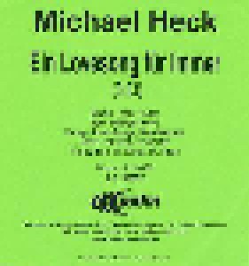Michael Heck: Ein Lovesong Für Immer (Promo-Single-CD) - Bild 1