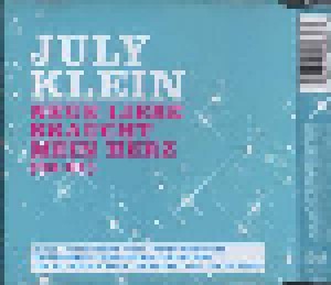July Klein: Neue Liebe Braucht Mein Herz (Promo-Single-CD) - Bild 2