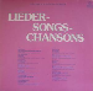 Cover - Norbert Kainz: Lieder-Songs-Chansons